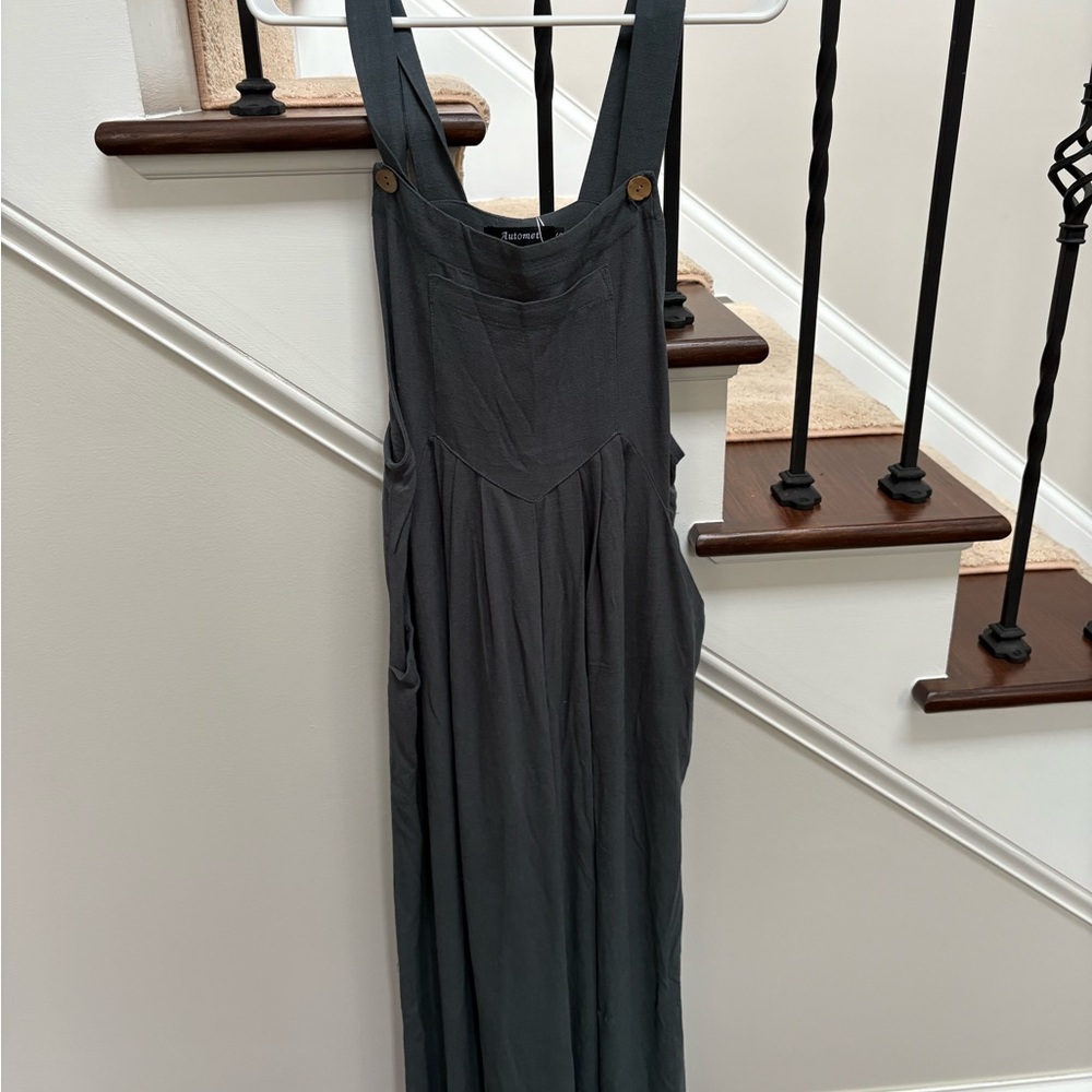 Size small jumpsuit Charcoal/green